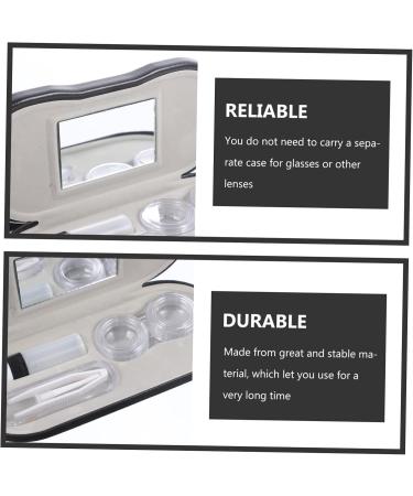 Partykindom Double-Sided Travel Glasses Case - Portable Contact Lens Holder & Sunglasses Organizer | 4 Pack 15.7x7.4x4cm - Buy Online on GoSupps.com