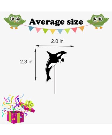 18pcs Killer Whales Cupcake Toppers for Boys Girls Baby Shower Fish Happy Birthday Cake Decor Under the Sea Ocean Themed Party Decorations Supplies - Buy Online on GoSupps.com