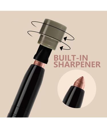 2 in 1 White Cream Eyeliner Pencil & Eyeshadow Stick - Sharpenable Waterproof Long-Lasting Makeup (#01 - Buy Online on GoSupps.com