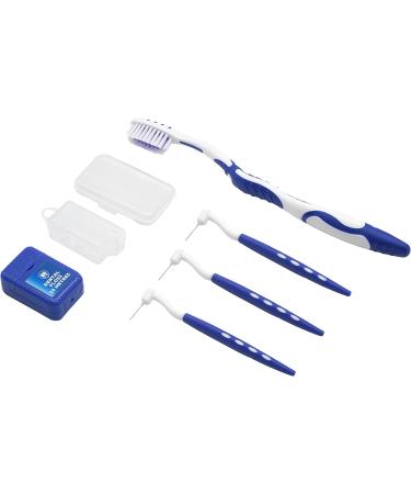 11-Part Jaw-Friendly Toothbrush Set - Ultimate Oral Care & Plaque Removal Tool Set - Reusable Travel Toothbrush - Blue - Buy Online on GoSupps.com