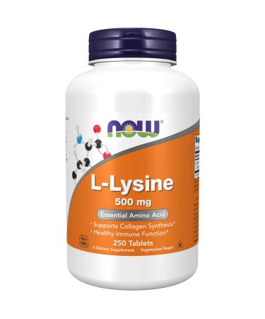 Now Foods L-Lysine 500 mg 250 Tablets - Buy Online on GoSupps.com
