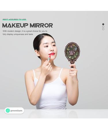 Beaupretty Vintage Handheld Mirror & Comb Set - Claret Makeup Mirror for Women - Buy Online on GoSupps.com