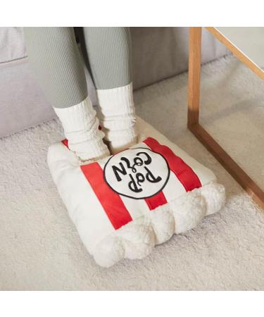 Balvi Foot Warmer Cozy Popcorn Design in White & Red | No More Cold Feet | Durable Polyester 35x30x7 cm | Ideal for Home & Travel - Buy Online on GoSupps.com