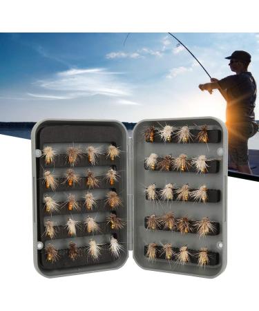 40-Piece Fly Fishing Fly Set - Dry Fly Bait & Accessories with Box for Trout Fishing - Buy Online on GoSupps.com