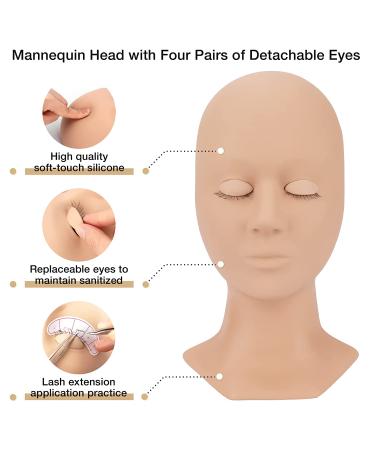LASHVIEW Eyelash Extension Kit with Mannequin Head - Professional Training Kit for Beginners - Buy Online on GoSupps.com