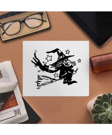 Azeeda Flying Witch & Cat Microfiber Cleaning Cloths | 2 Pack for Glasses & Lenses - International Shipping Available - Buy Online on GoSupps.com