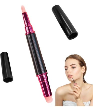 Lip Gloss Brush Dual-ended Makeup Brush - Dual-ended Lipstick Blending Brush Round And Flat Head Makeup Brush With Dust-Proof Lid - Buy Online on GoSupps.com