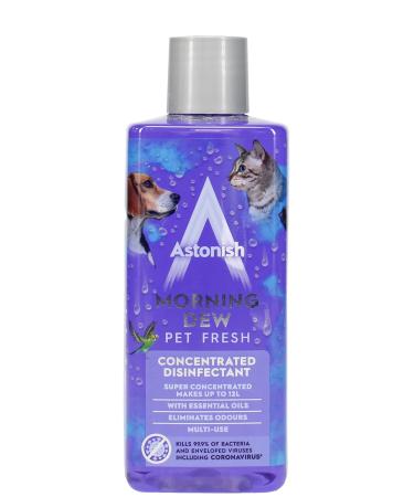 Astonish 3 in 1 Multi-Purpose Super Concentrated Liquid Disinfectant with Long Lasting Fragrance 300ml Morning Dew Pet Fresh Blue