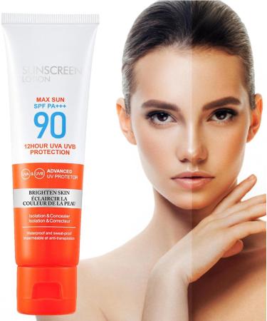 Face Sunscreens And Sunscreen Natural Sunscreen Face Sunscreen Spf 90 Anti Aging Sunscreen UVB Sunscreen Cream SPF90 - Buy Online on GoSupps.com