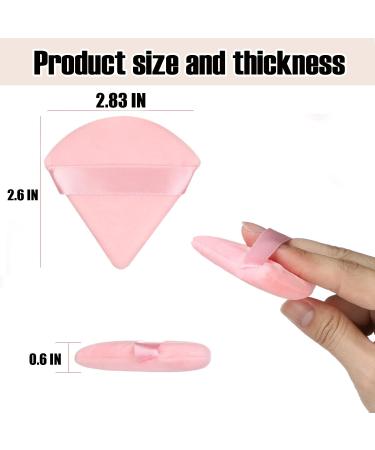 KINGMAS 12-Piece Triangle Powder Puff Set - Super Soft Dual-Use Makeup Sponges in Pink - Buy Online on GoSupps.com