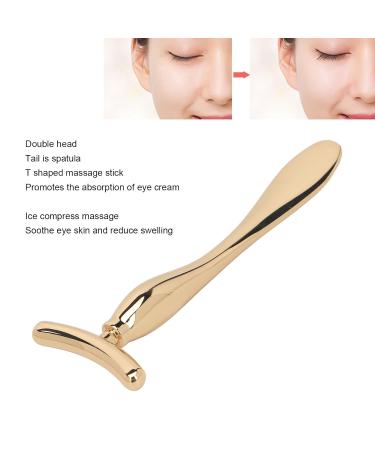 Golden Eye Cream Applicator | Zinc Alloy T-Shaped Facial Massage Wand for Swelling Reduction - Buy Online on GoSupps.com