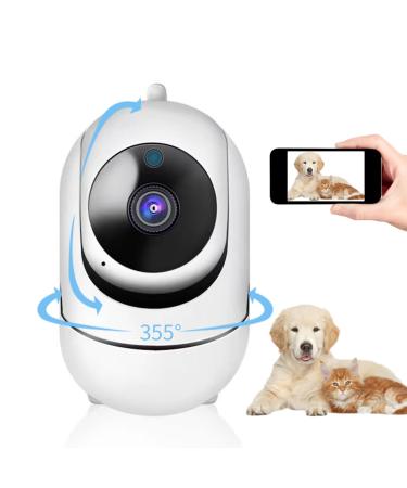 Smart WiFi Indoor Security Camera for Home Pet Dog Cat Camera, 2 Way Audio Voice Interaction, Motion Detection Night Vision (YC-M1)