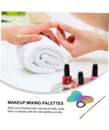Mikikit Palette Pour Nail Art En Acier Inoxydable 16 Cm Outils De M lange Couleurs Professionnel Accessoires Manucure Usage Salon Et Maison - Buy Online on GoSupps.com