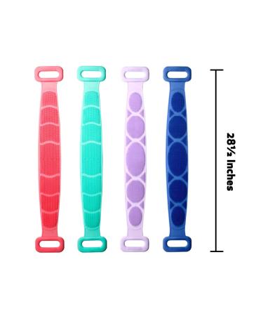 2020 Updated Silicone Back Scrubber for Shower - Easy to Clean Body Brush Exfoliator - Hygienic - Lilac Purple - Buy Online on GoSupps.com