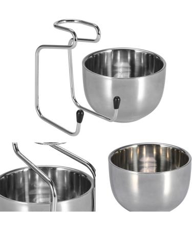 SUPYINI Stainless Steel Shaving Brush Stand & Bowl | Ultimate Grooming Set for Men - Buy Internationally - Buy Online on GoSupps.com