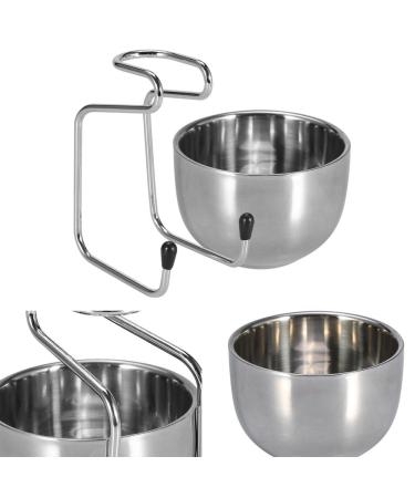 Stainless Steel Shaving Brush & Razor Stand Holder Set | Complete Shaving Bowl & Soap Cup Care for Men | Premium Grooming Essentials - Buy Online on GoSupps.com