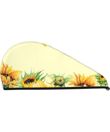 Sunflower Microfiber Hair Towel - Soft Super Absorbent Hair Wrap for Women | Quick Dry Coral Velvet for Long & Curly Hair - Buy Online on GoSupps.com