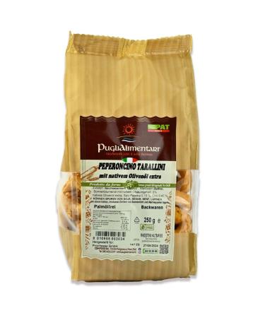 Tarallini Tradizionali with Chili Taralli al Peperoncino Puglialimentari 250 g