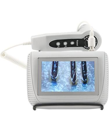 Skin Hair Analyser Scanner 5 Inch Screen Digital Facial Skin Diagnosis System Hair Analyzer Portable Rechargeable Monitor for Skin Care for Home Beauty Salon Hair Care Center (200x)