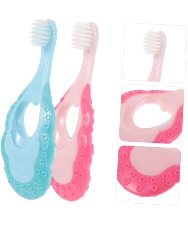 Magiclulu 2-Piece Baby Toothbrush Set | Infant Training Toothbrush with Protective Helmet Liner | Portable Plastic Accessories for Children - Buy Online on GoSupps.com