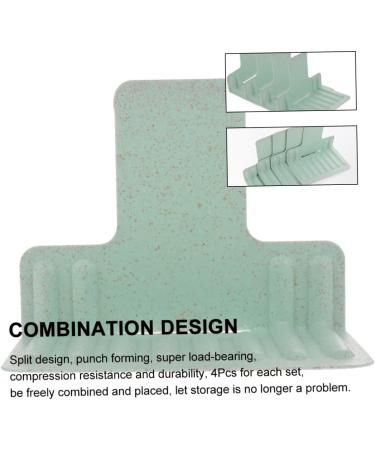 Zerodeko 4pcs Refrigerator Fridge Layer Separator Fridge Shelf Organizer Fridge Rack Drawer Storage - Buy Online on GoSupps.com