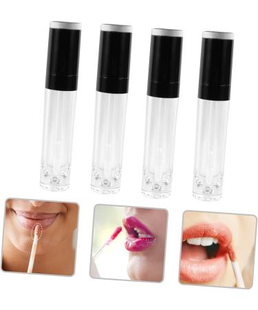 PLAFOPE 4pi ces Tubes Vides Pour Gloss Flacons Cosm tiques Transparents Rechargeables Et Pratiques Pour Maquillage 10.00X1.70X1.70CM noir - Buy Online on GoSupps.com