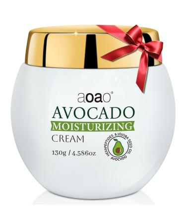 Avocado Moisturizing Cream Ceramide Face moisturizer for Women Hexapeptide Reduce Fine Lines Deep Hydration for Dry & Sensitive Skin Gift of Nourishing Radiance Soothing & Anti-Wrinkle 4.59oz