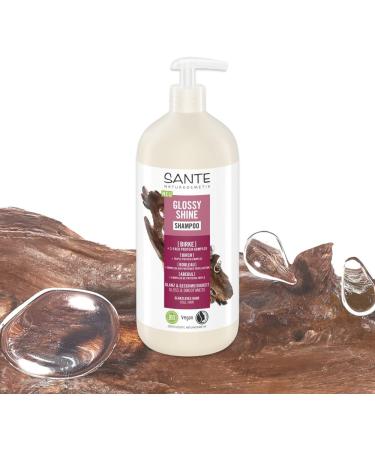 SANTE Naturkosmetik Glossy Shine Shampoo with organic birch leaf extract + triple layer protein complex - Vegan and moisturizing care for more shine and softness - Walnut scent - Buy Online on GoSupps.com