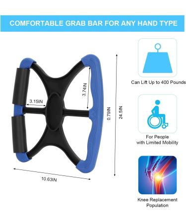 Sotvacmit Standing Aid and Handicap Lift Assist for Elderly & Disabled - Non-Slip Handle, Blue - Buy Online on GoSupps.com
