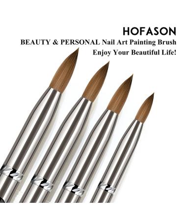 HOFASON #22 Kolinsky Acrylic Nail Brush for Professional Acrylic Powder Application - Black - Buy Online on GoSupps.com