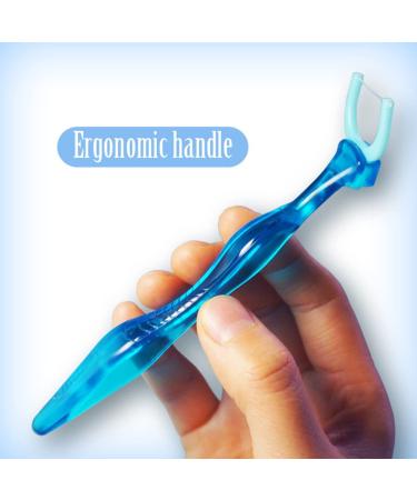 Smile Evolutionary Clean Dental Flossers Kit - 1 Mid-Length Handle +100 Extra Strength Refills - Buy Online on GoSupps.com