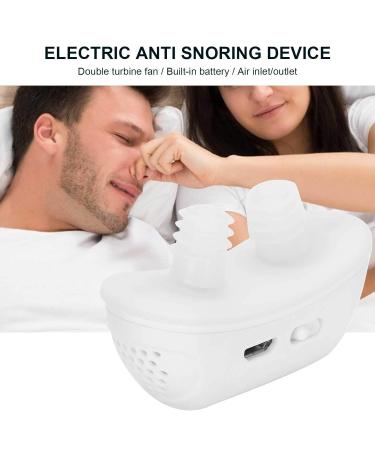 Skin-Friendly Electric Snoring Prevention Device - Dual Vortex Air Supply for Comfortable Sleep | White - Buy Online on GoSupps.com