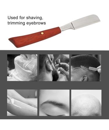 Premium Mahogany Handle Straight Edge Razor - Perfect for Eyebrow Trimming & Hair Shaving (S53-7 Silver) - International Shipping - Buy Online on GoSupps.com