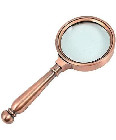Portable Magnifier Magnifier High Magnification Optical Glass Magnifier Metal Craft Gold Bronze 5X Magnifier Full of Stars