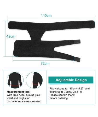 2in1 Wolf Hip & Groin Wrap for Men & Women - Compression Sleeve for Pain Relief - Lower Back & Sciatica Support - 115x72cm - Buy Online on GoSupps.com