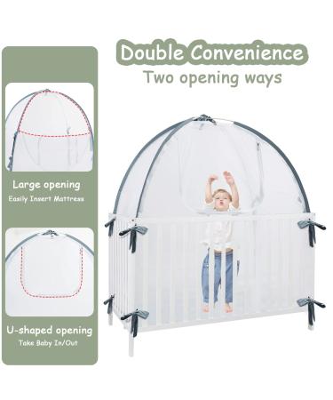 YOMECHEO Baby Crib Tent  Baby Safety Net for Cribs to Keep Baby from Climbing Out  Stable Structure Design with Strong Rods  See-Through Mesh Crib Mosquito Net - Buy Online on GoSupps.com