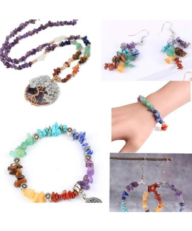 Multicolor Natural Chip Stone Beads - 400 Pieces 5-8mm | Healing Crystal Loose Rocks for DIY Bracelet Jewelry Crafting - Buy Online on GoSupps.com