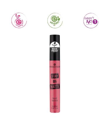 Essence Stay 8H Matte Liquid Lipstick No. 04 Mad About You - Red Intense Color Alcohol-Free Paraben-Free Microplastic-Free (3ml) - International Shipping Available - Buy Online on GoSupps.com