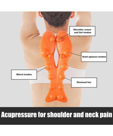 Back Extensor Neck Trapezius Stretcher | Wiyety Orthopedic Massage Pillow for Spinal Correction & Relaxation - Orange - Buy Online on GoSupps.com