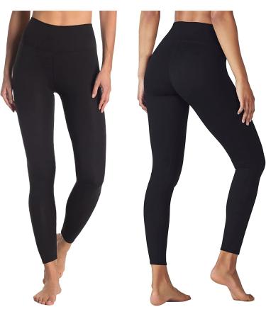 GAYHAY High Waisted Leggings for Women - Tummy Control Printed Pants, Full Length, Black, L-XL - Buy Online on GoSupps.com