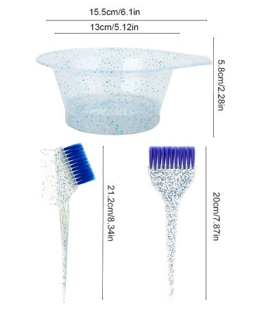 WSimily 11 Pcs Hair Dye Coloring Kit - Professional Salon Tools for DIY Hair Coloring - Mixing Bowl, Brushes, Bleaching Kit, Ear Muffs - Blue - Buy Online on GoSupps.com