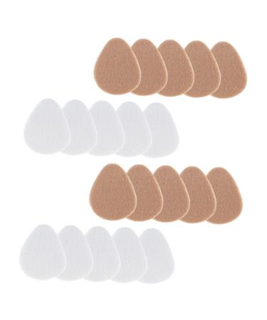 FRCOLOR 10 Pairs Forefoot Pad Shoe Inserts Women High Heels Heels High Heel Insoles Wool Fleece Forefoot Cushions Front Foot Pad Shoe Half Insole White Summer Insole Pad