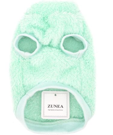 Zunea Fleece Winter Jacket for Small Dogs | Warm & Soft Coat for Chihuahuas & Cats | Cold Weather Pet Clothing | Green M - Buy Online on GoSupps.com