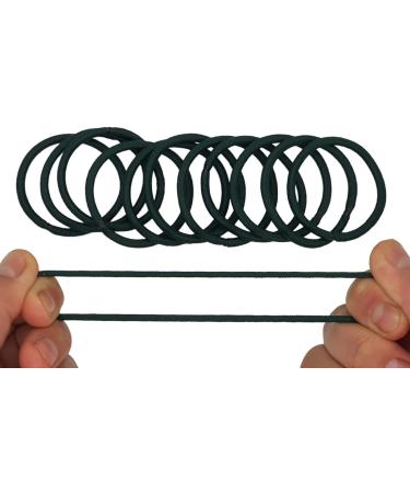 12 PCS Dark Green Elastic Hair Bands - 3mm Ponytail Holders Bulk Hair Ties for Women Men Girls Kids - Buy Online on GoSupps.com