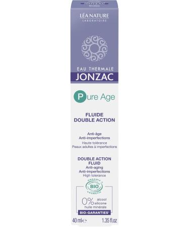 Eau Thermale Jonzac | Double Action Fluid Pure Age | Double action care: Anti-imperfections & Anti-aging | Reduces & Corrects imperfections | Acts on the signs of aging | Certified organic | 40 ml - Buy Online on GoSupps.com