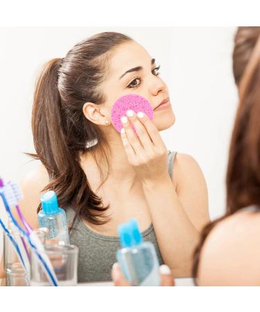 FRCOLOR 100 Pcs Makeup Puff & Facial Sponge Set - Portable Cleansing Pads for Makeup Removal & Spa Travel - Premium Wood Pulp Fiber Sponges - Buy Online on GoSupps.com