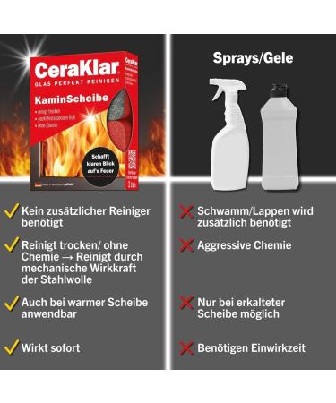 Abrazo Fireplace Set: 2 Cera Clear Disc Cleaner & 32 Java Lighter - Chemical-Free Cleaning for Grills & Fireplaces - Buy Online on GoSupps.com