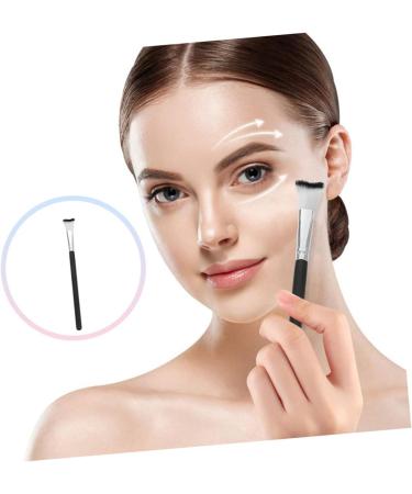 HAPINARY Fish Tail Brush Blush Brush Highlighter Simple Shaped Makeup Brush Makeup Tool Cosmetics Brush 18.50X1.00X1.00CM Black - Buy Online on GoSupps.com