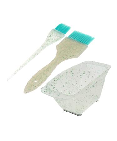 Beaupretty 3 set hair accessories hair accessories accessories for men hair set hair dyel-set coloring brush hair dyel applicator Matted green hair dye tool 19x5.8x2cmx3pcs Gr nx3stk