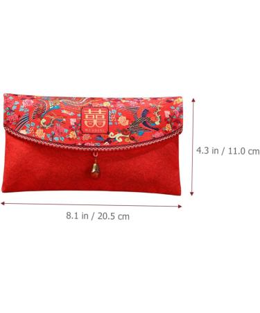 COHEALI 5pcs Wedding Red Envelope Gift Cards Envelopes Gift Envelope Silk Red Envelope Hongbao Red Pocket Wedding Envelopes Chinese Packets Red Packets Chinese Style Red Envelope Bag Cloth - Buy Online on GoSupps.com